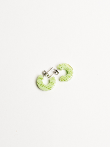 lime green hoop earrings