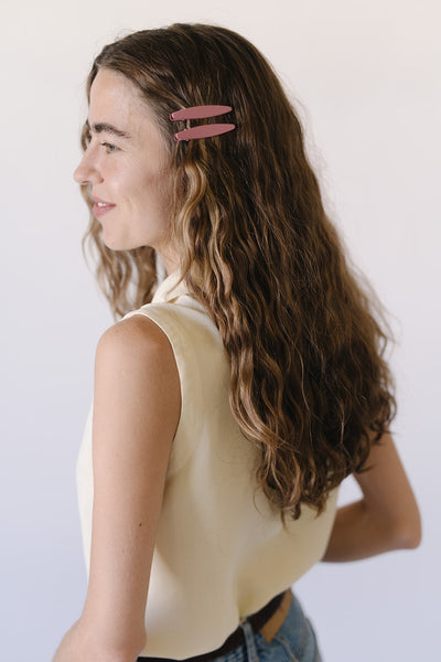 Celine Hair Clips - Plum