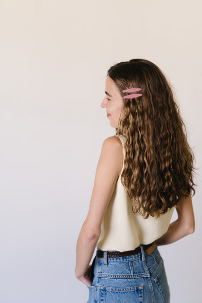 Celine Hair Clips - Plum