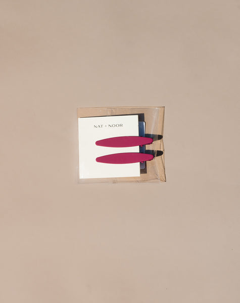 Celine Hair Clips - Plum