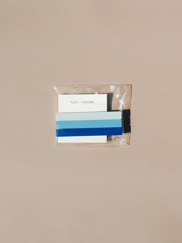 Evie Hair Clips - Blue Maize