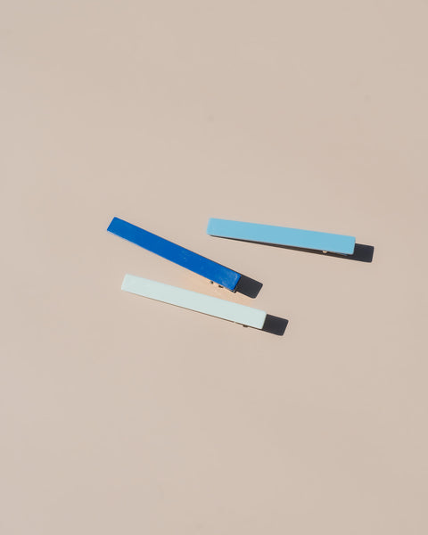 Evie Hair Clips - Blue Maize