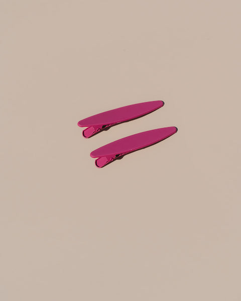 Celine Hair Clips - Plum