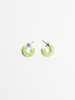 bright green small hoop earrings