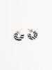 black and white acetate earrings for women