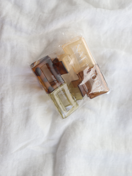 tortoise shell pattern hair claw clip set