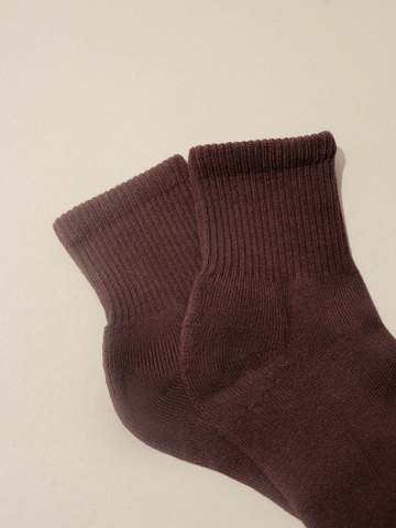 reddish brown ankle sock