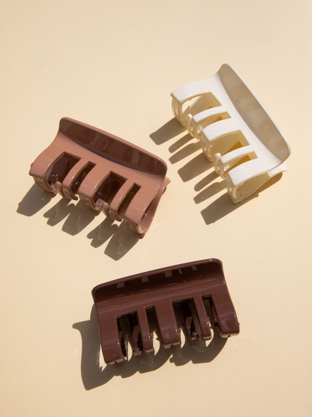 neutral hair claw clips