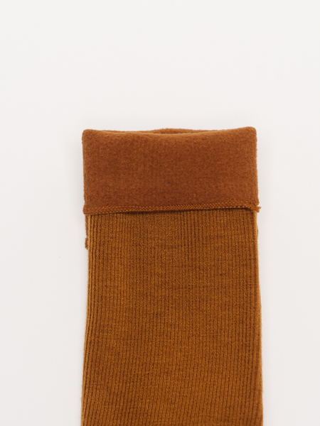 brown cozy socks