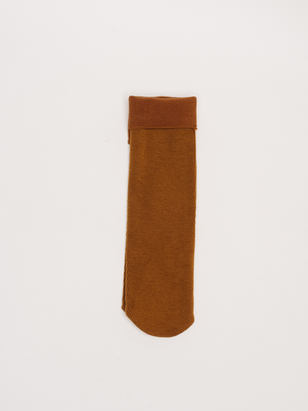 long brown fuzzy socks