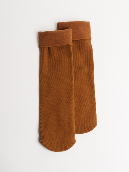 brown fuzzy socks for women