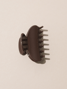 chocolate dark brown mini hair claw clip